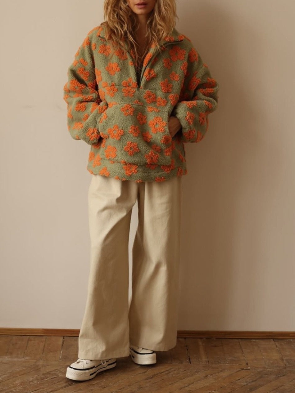 Lola Weiche Teddy-Fleece Zipper Jacke