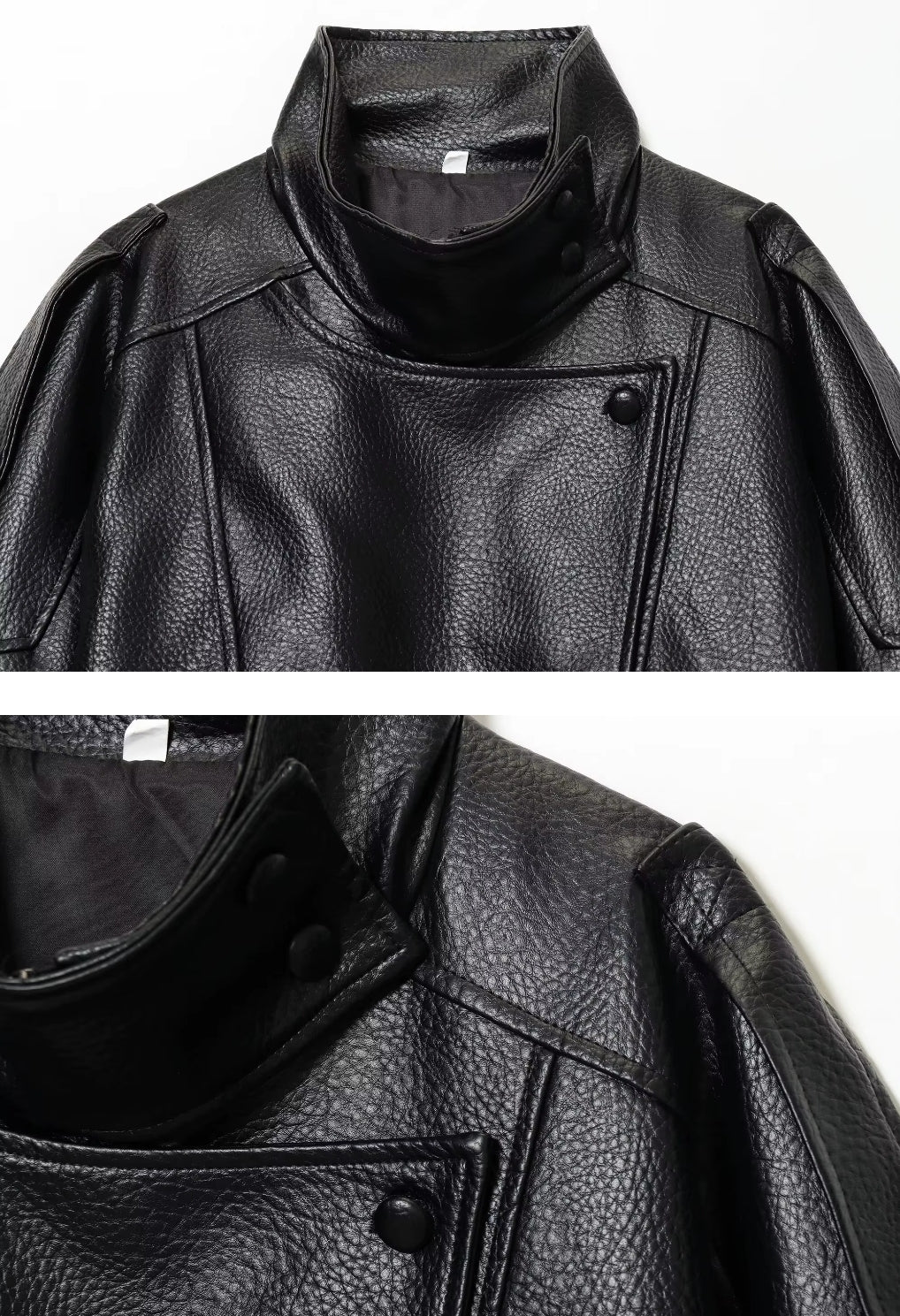 Zoë Elegante Oversize Kunstlederjacke