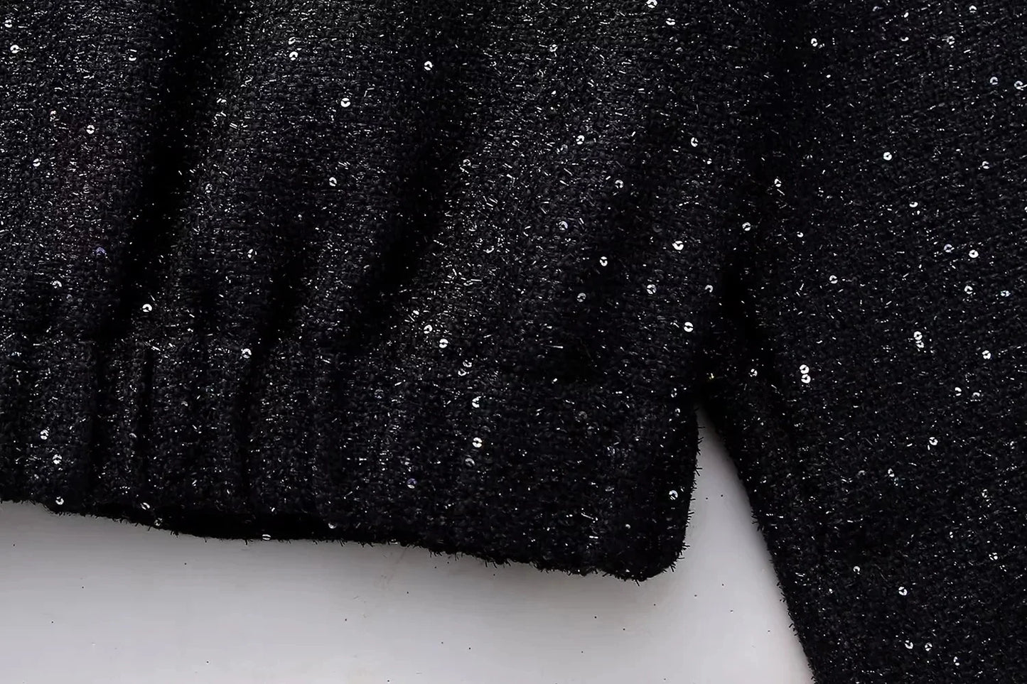 Schwarze Glitzer-Jacke