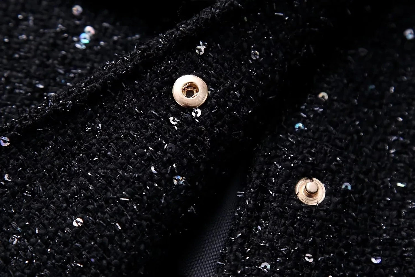 Schwarze Glitzer-Jacke