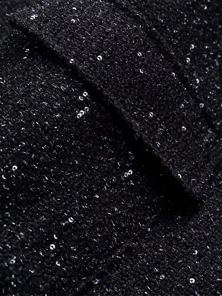 Schwarze Glitzer-Jacke