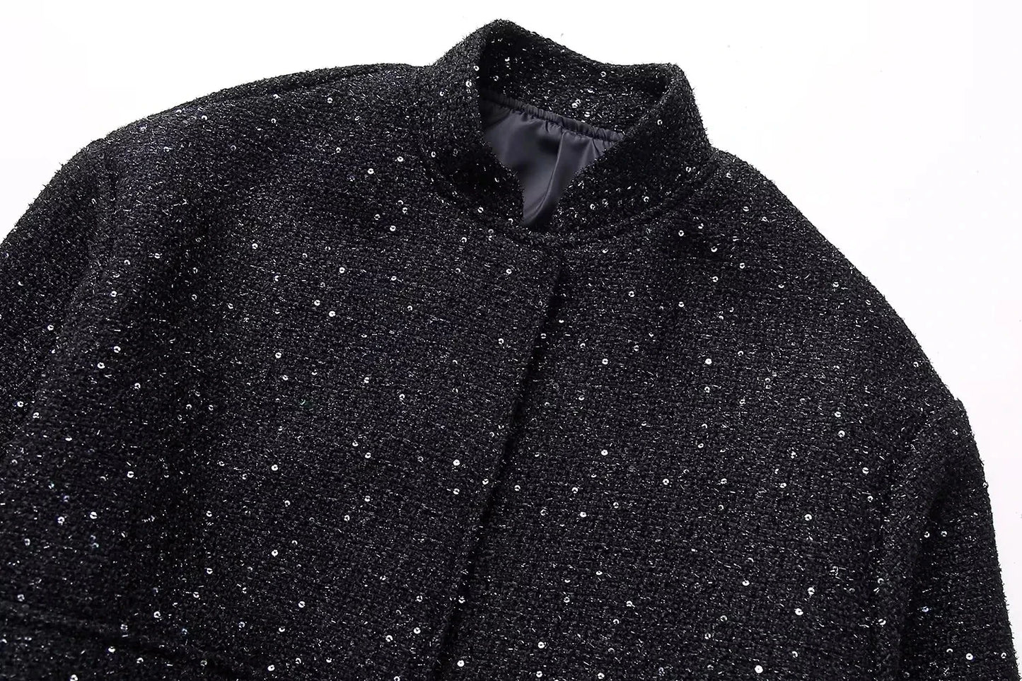 Schwarze Glitzer-Jacke
