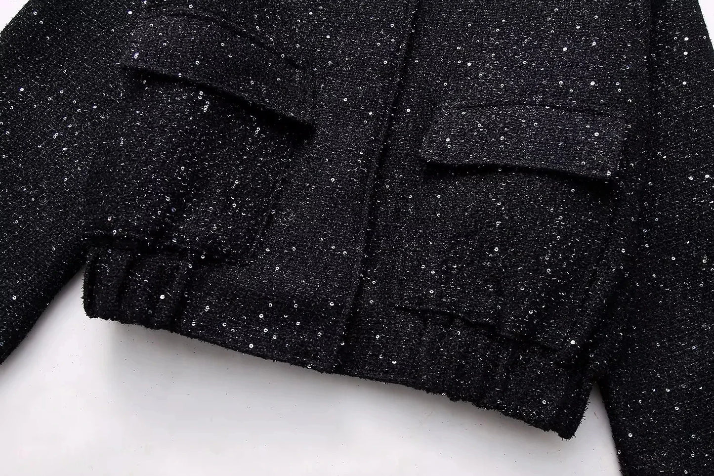 Schwarze Glitzer-Jacke
