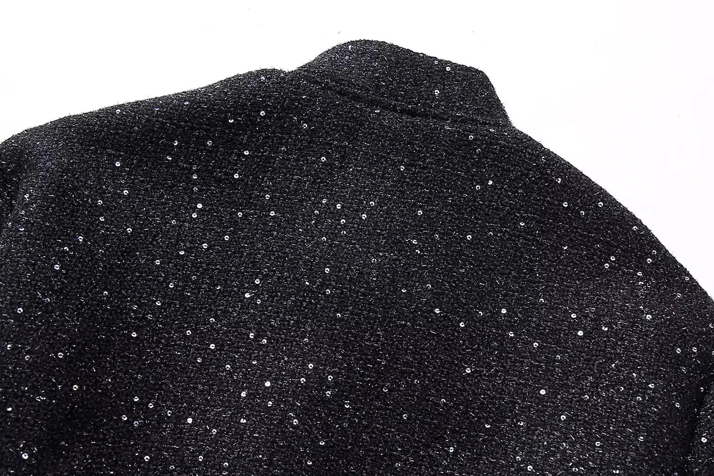 Schwarze Glitzer-Jacke