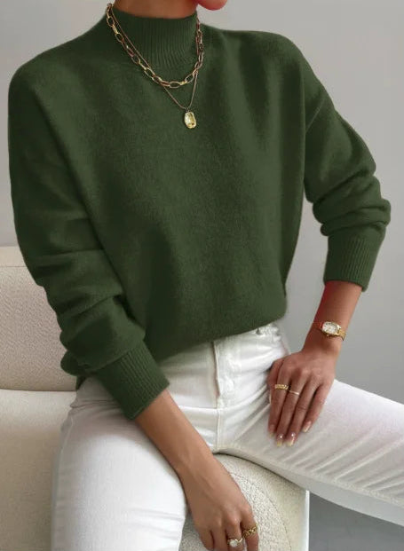 Olivia Pullover mit Hohem Kragen