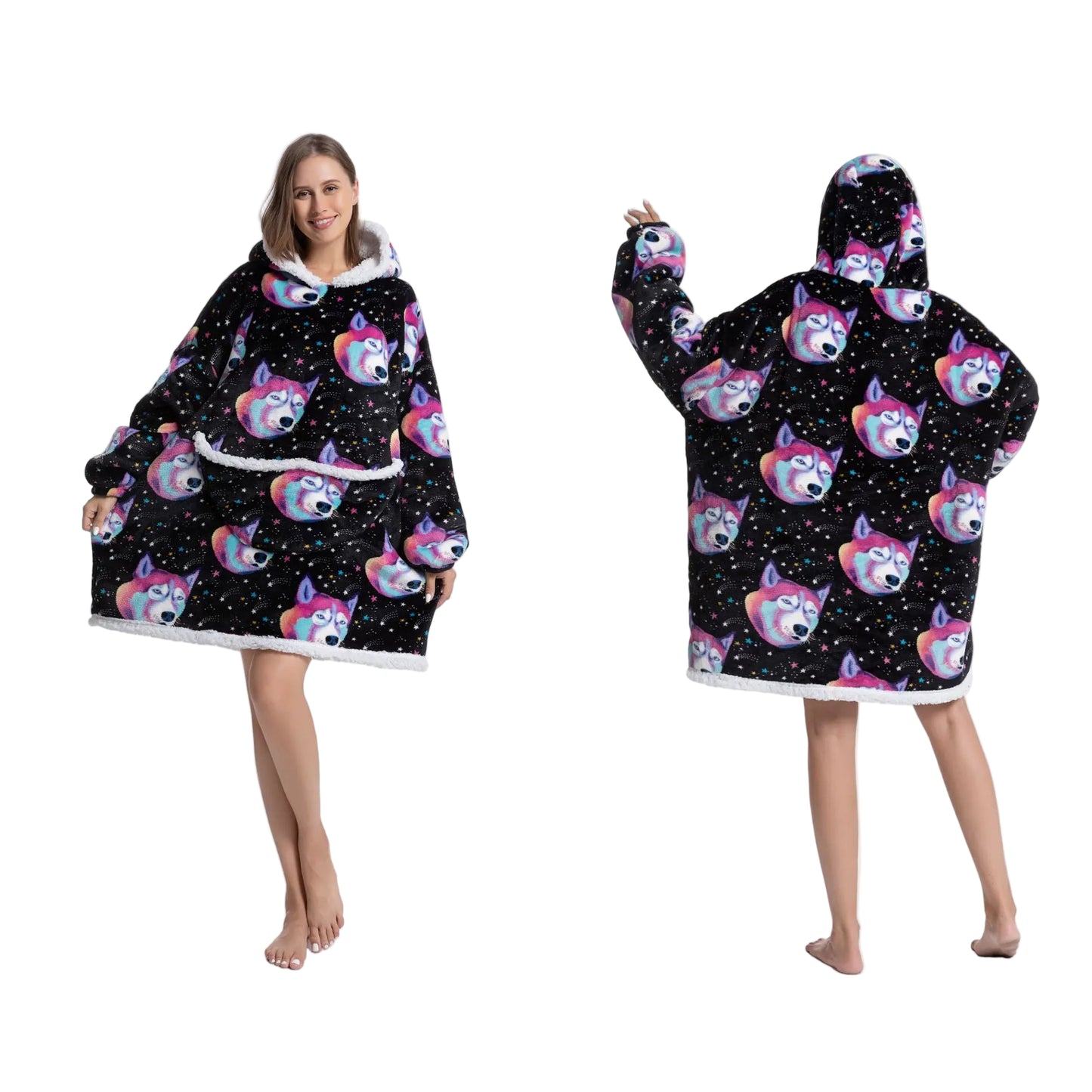 Unisex Kuschel-Hoodie Decke – Oversized & Superweich