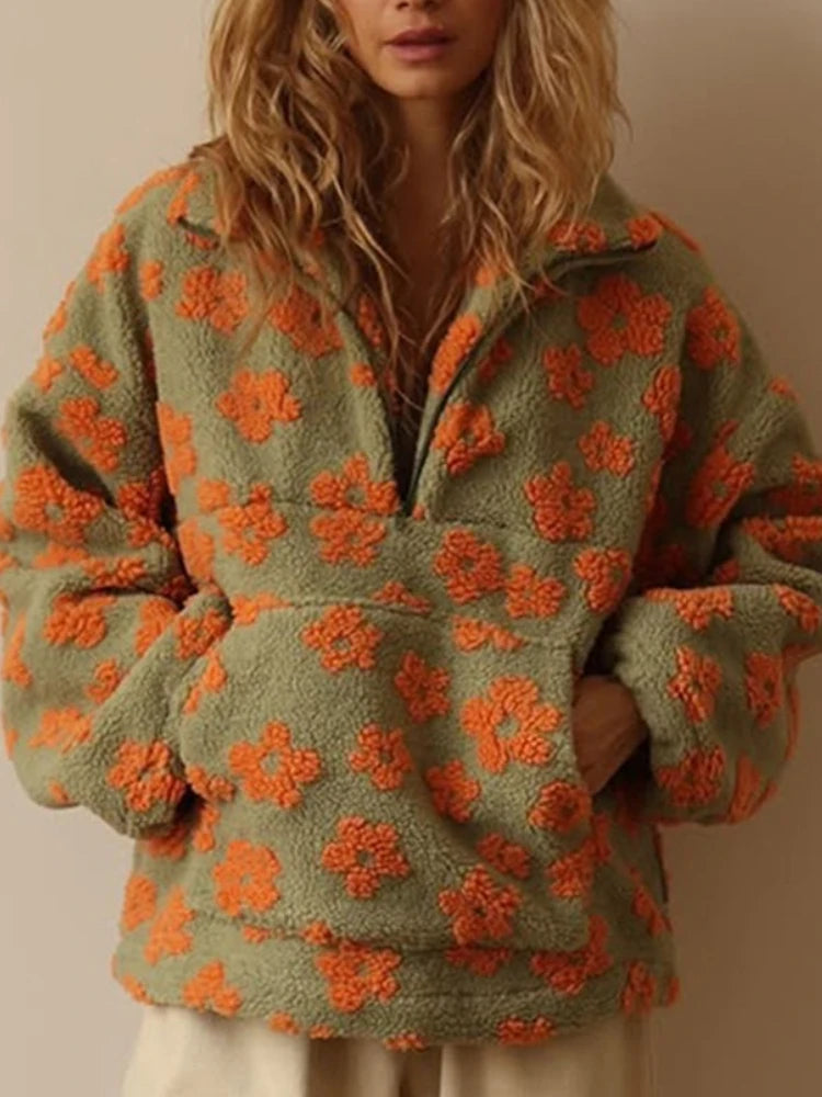 Lola Weiche Teddy-Fleece Zipper Jacke