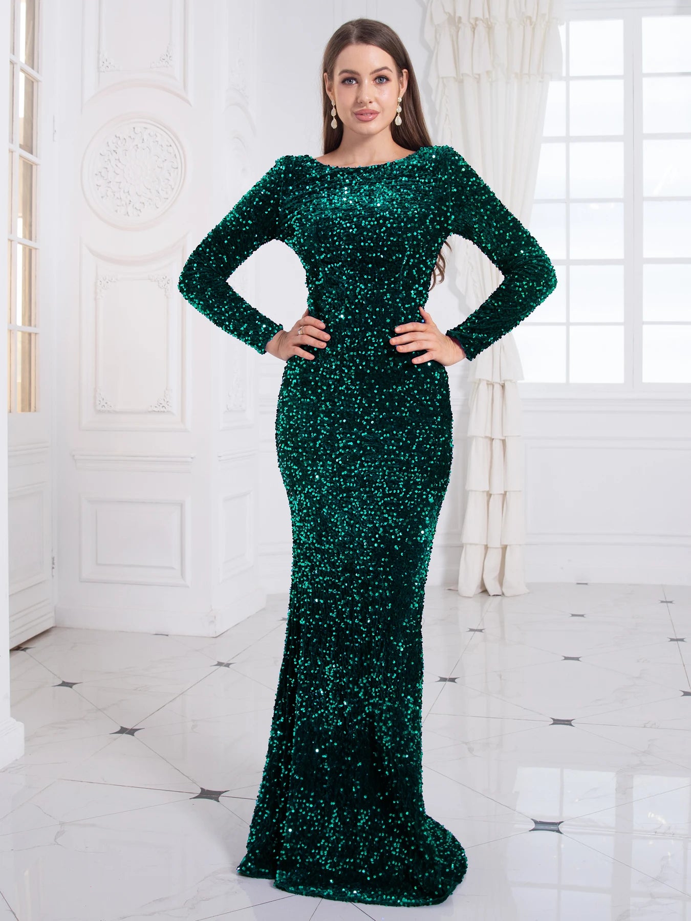 Elegantes Glitzer-Abendkleid