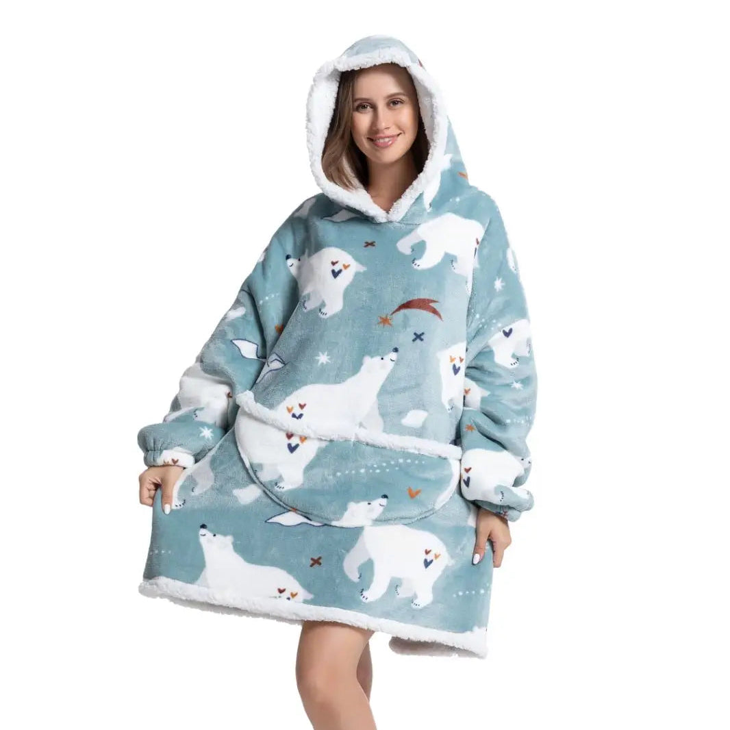 Unisex Kuschel-Hoodie Decke – Oversized & Superweich