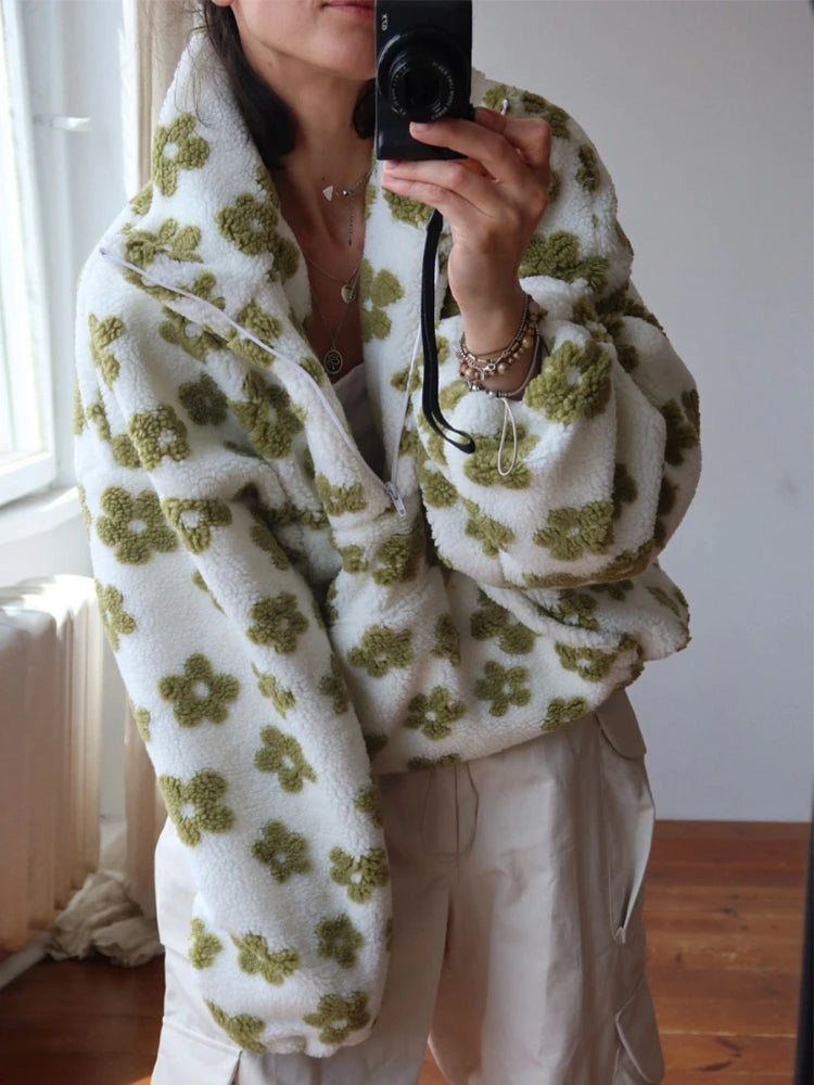 Lola Weiche Teddy-Fleece Zipper Jacke