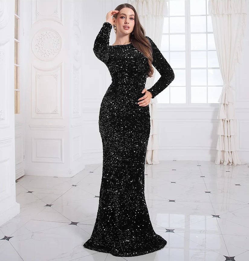 Elegantes Glitzer-Abendkleid