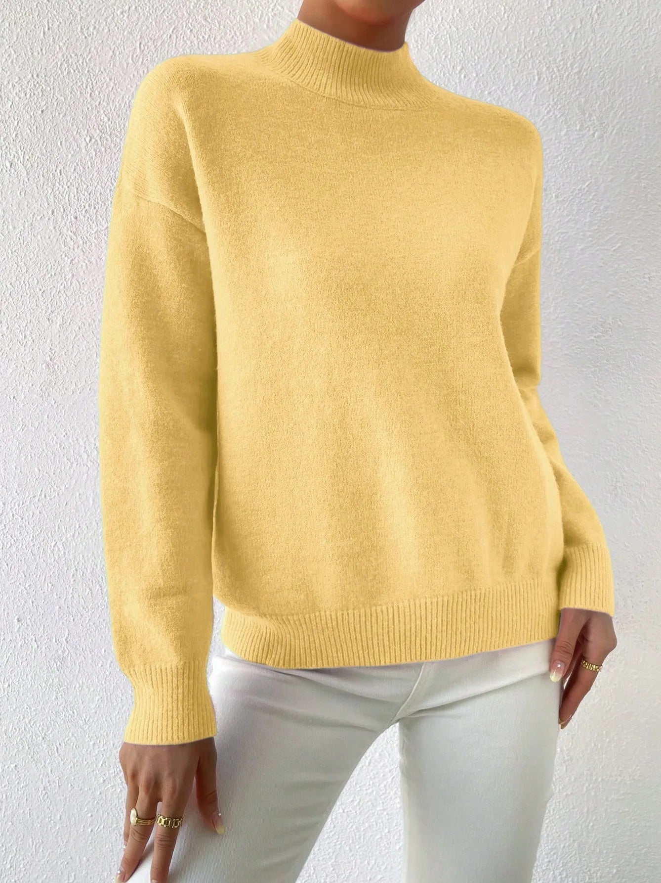 Olivia Pullover mit Hohem Kragen