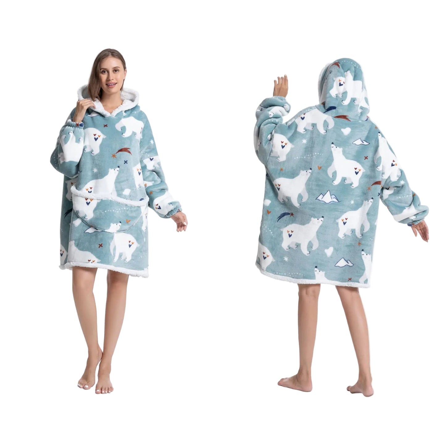 Unisex Kuschel-Hoodie Decke – Oversized & Superweich