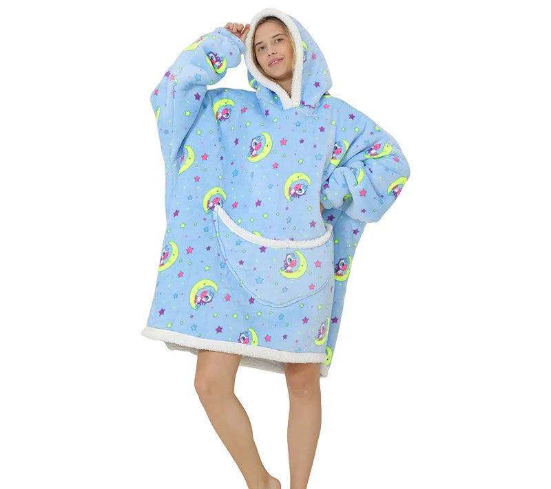 Unisex Kuschel-Hoodie Decke – Oversized & Superweich