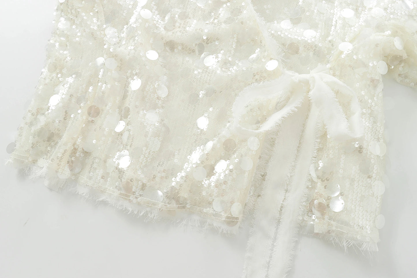 Glamour Pailletten-Wickelcardigan – Festlicher Party Look