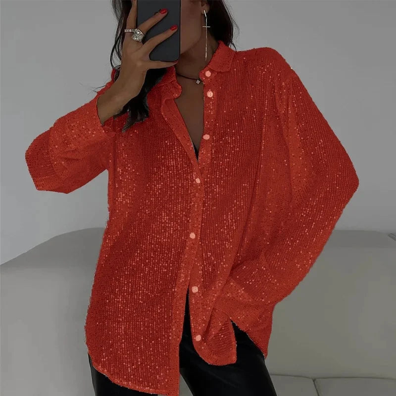 Glitzer Bluse