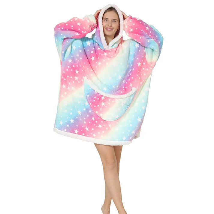 Unisex Kuschel-Hoodie Decke – Oversized & Superweich