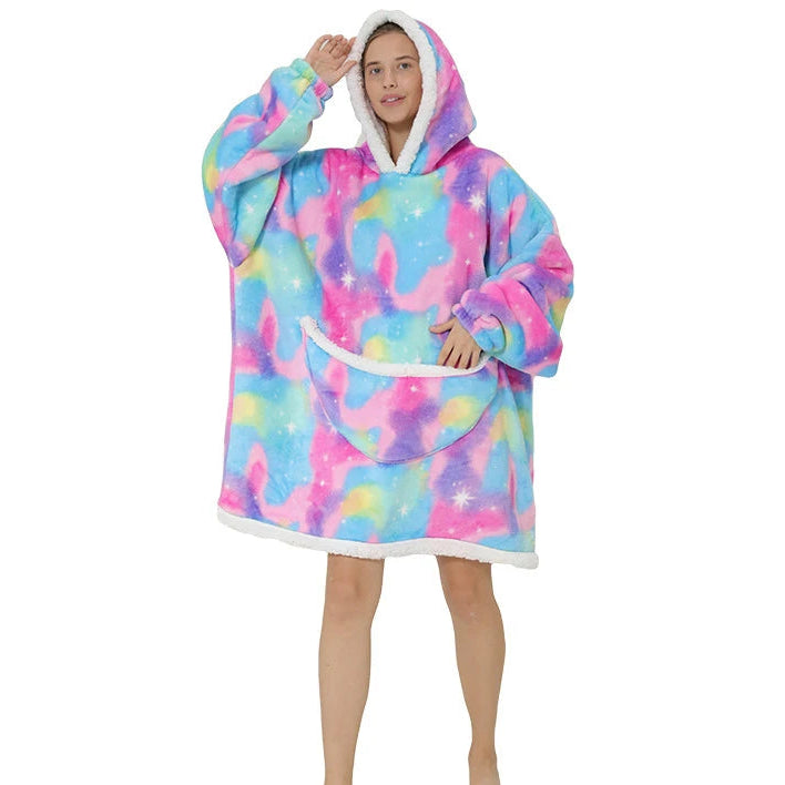 Unisex Kuschel-Hoodie Decke – Oversized & Superweich