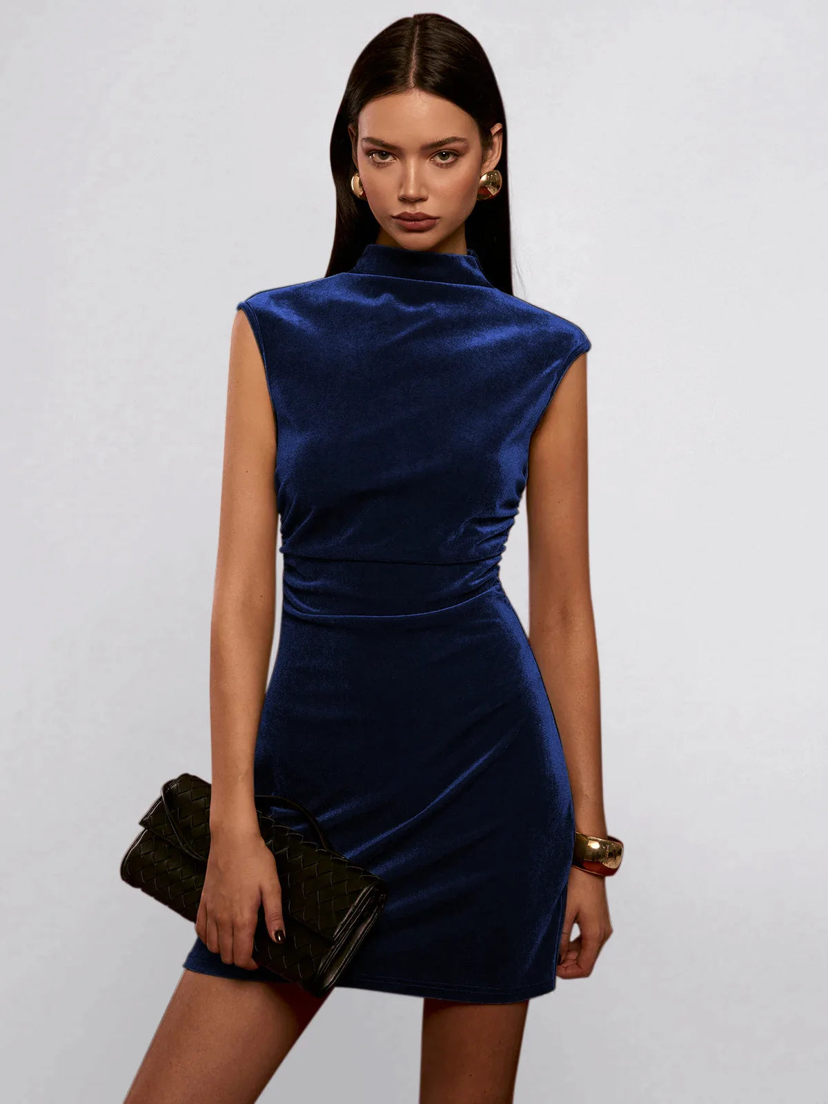 Elegantes Samt-Minikleid Festliche Party Edition