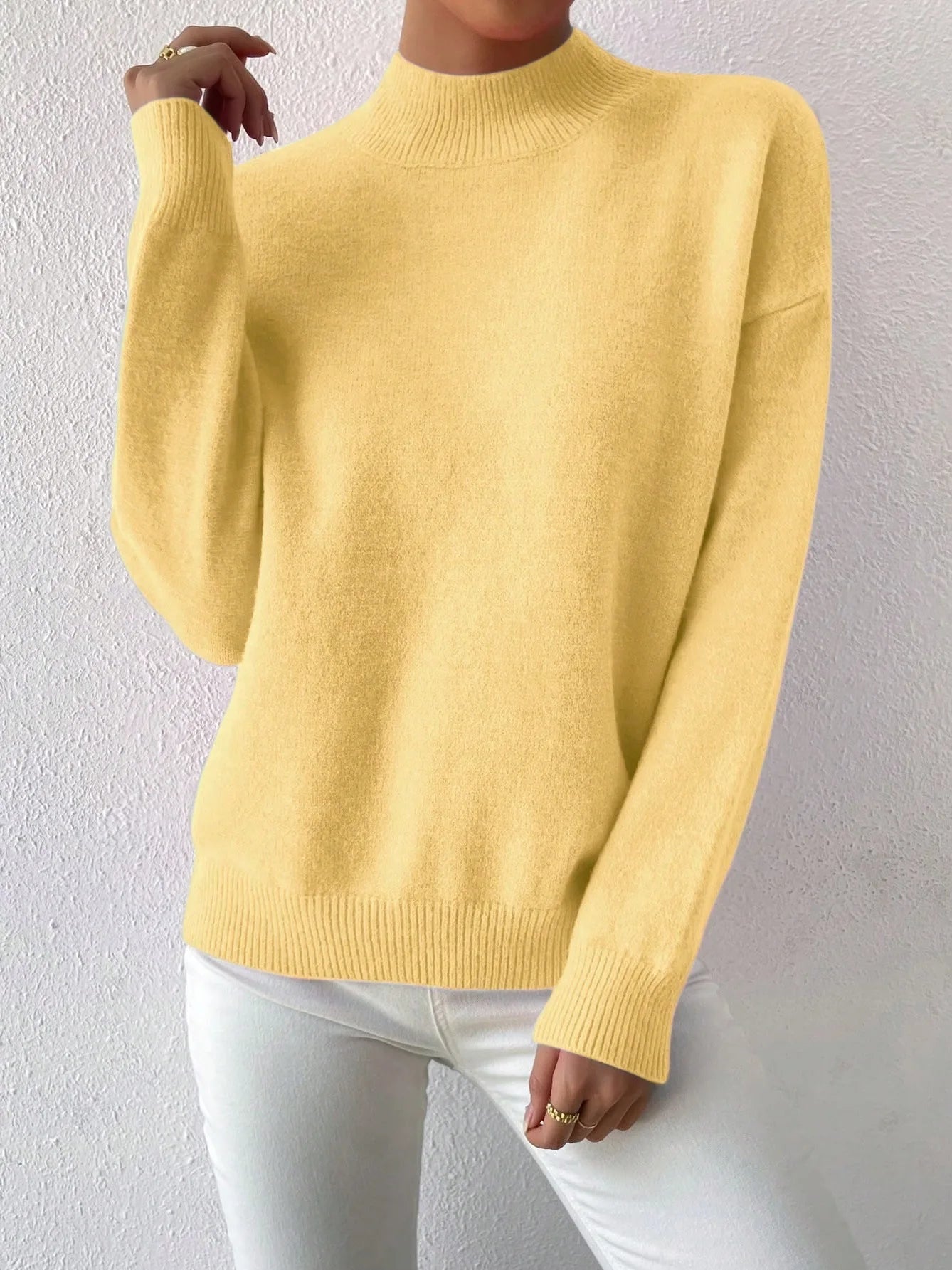 Olivia Pullover mit Hohem Kragen
