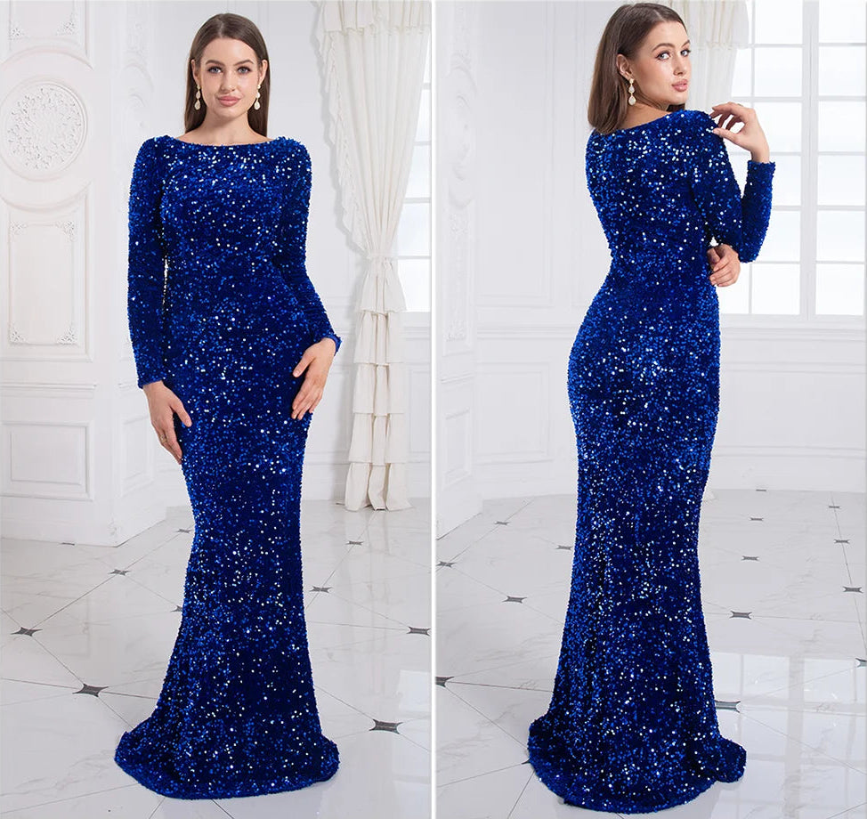 Elegantes Glitzer-Abendkleid