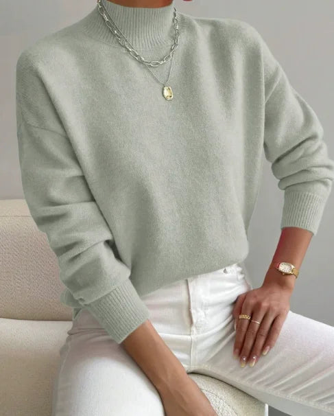 Olivia Pullover mit Hohem Kragen