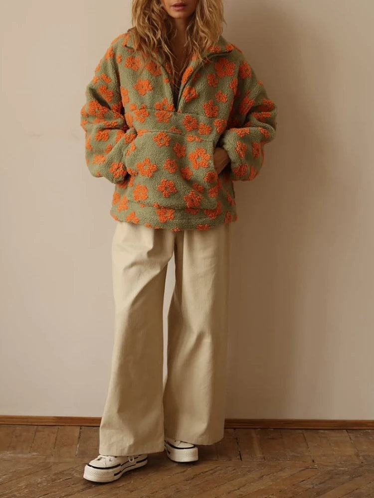 Lola Weiche Teddy-Fleece Zipper Jacke