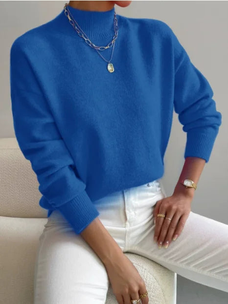 Olivia Pullover mit Hohem Kragen