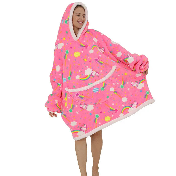 Unisex Kuschel-Hoodie Decke – Oversized & Superweich