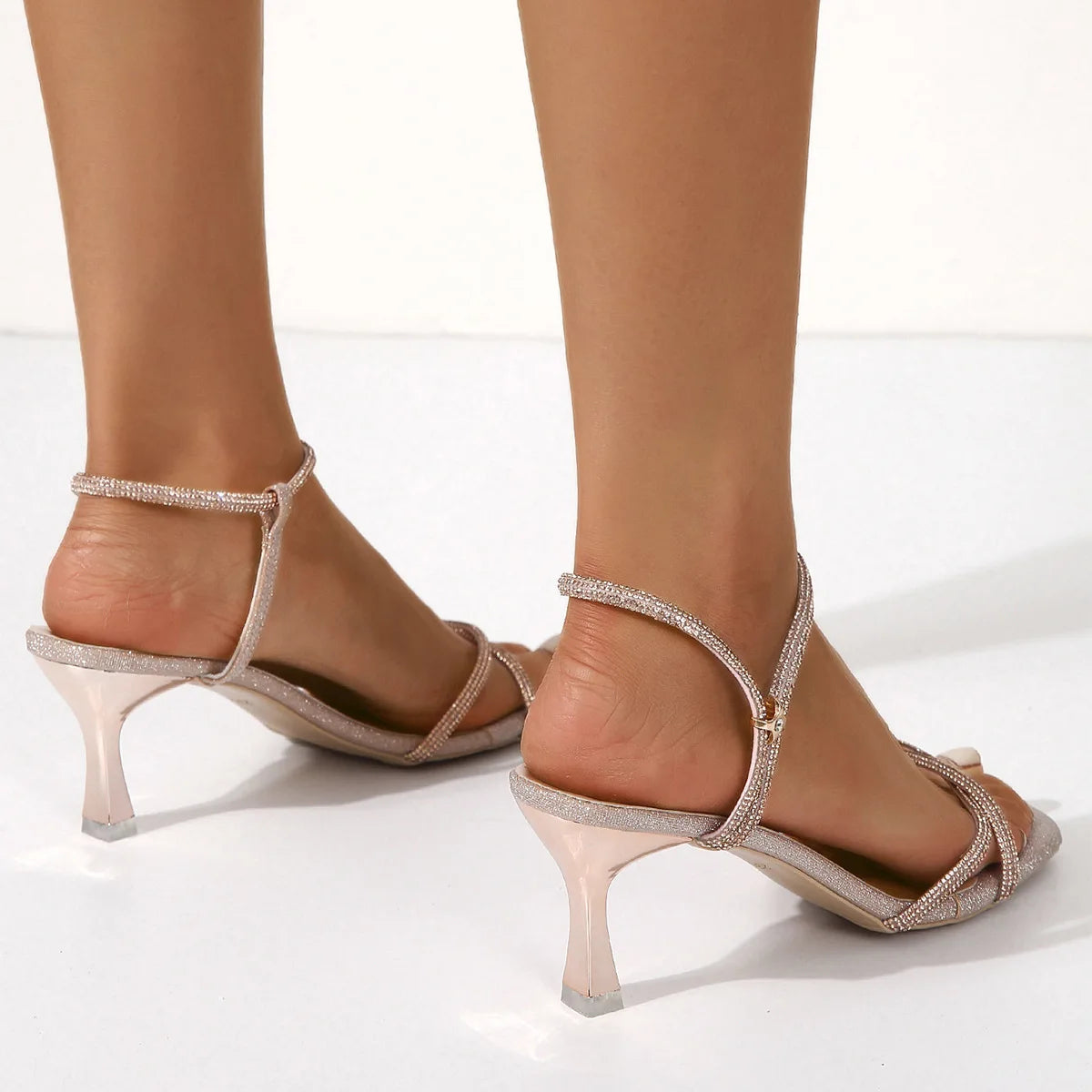 Elegante Glitzer Sandaletten