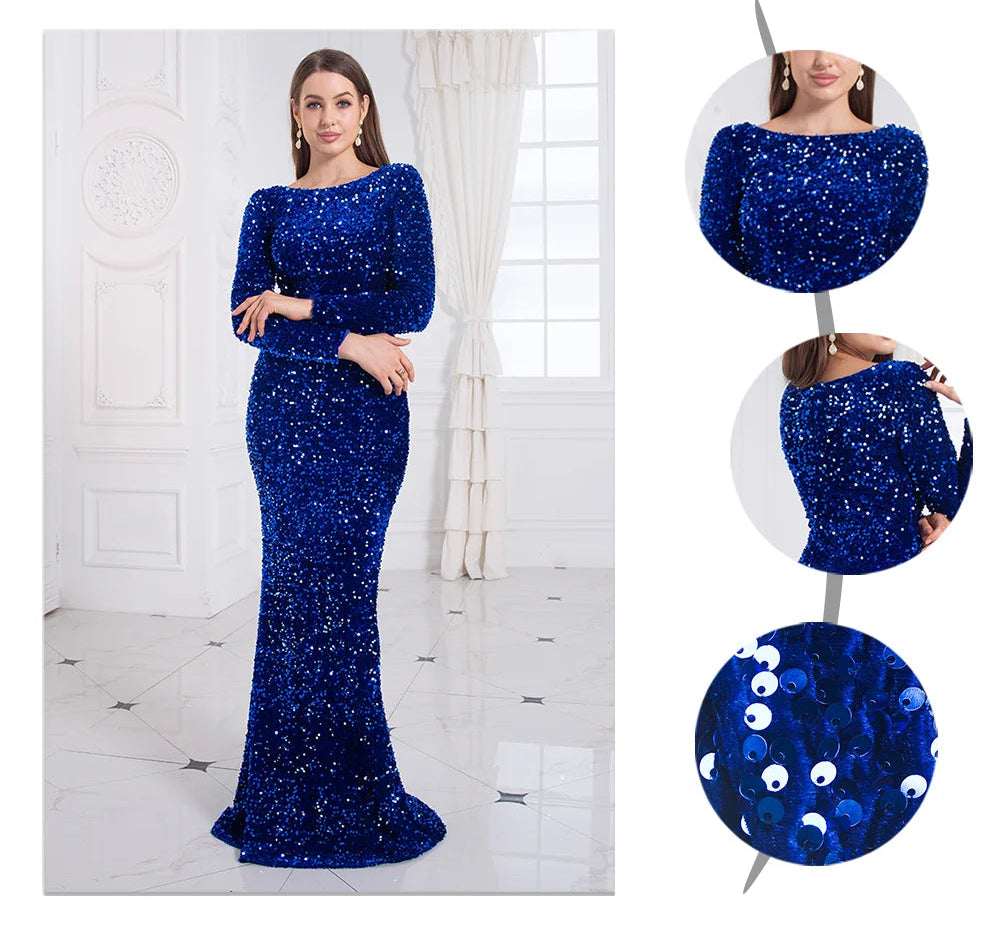 Elegantes Glitzer-Abendkleid