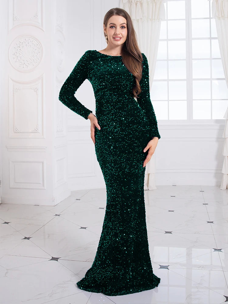 Elegantes Glitzer-Abendkleid