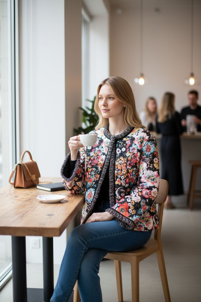 Lori Übergangsjacke mit Blumenprint