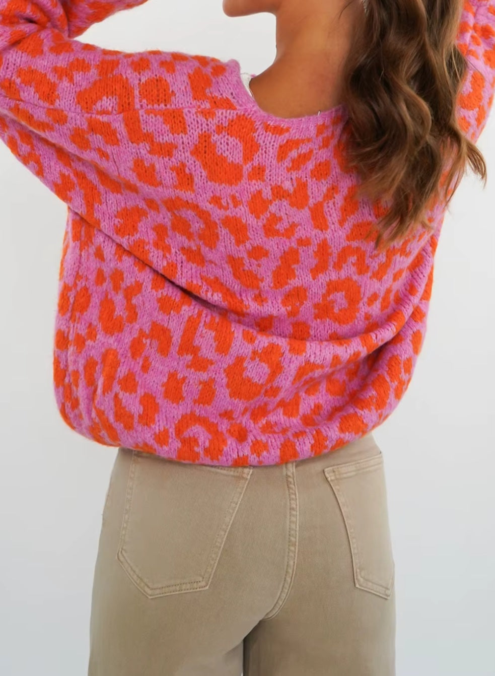 Noa Leopard Strick-Cardigan