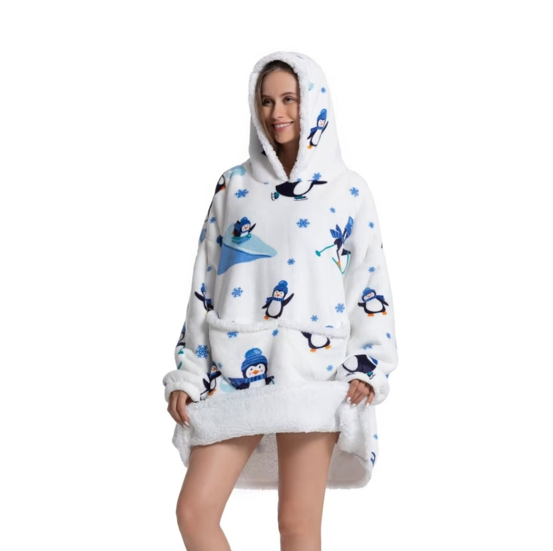 Unisex Kuschel-Hoodie Decke – Oversized & Superweich