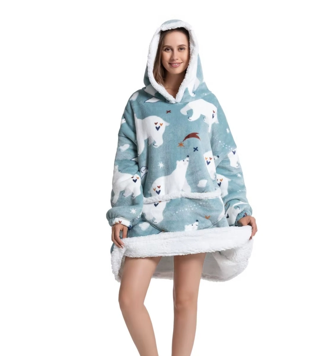 Unisex Kuschel-Hoodie Decke – Oversized & Superweich