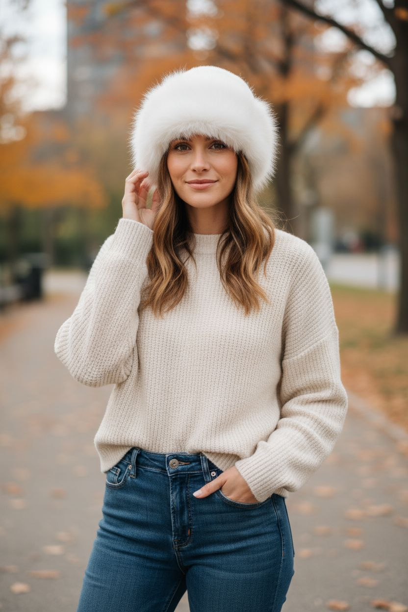 Yara Kuschelige Pelzmütze - 1+1 GRATIS