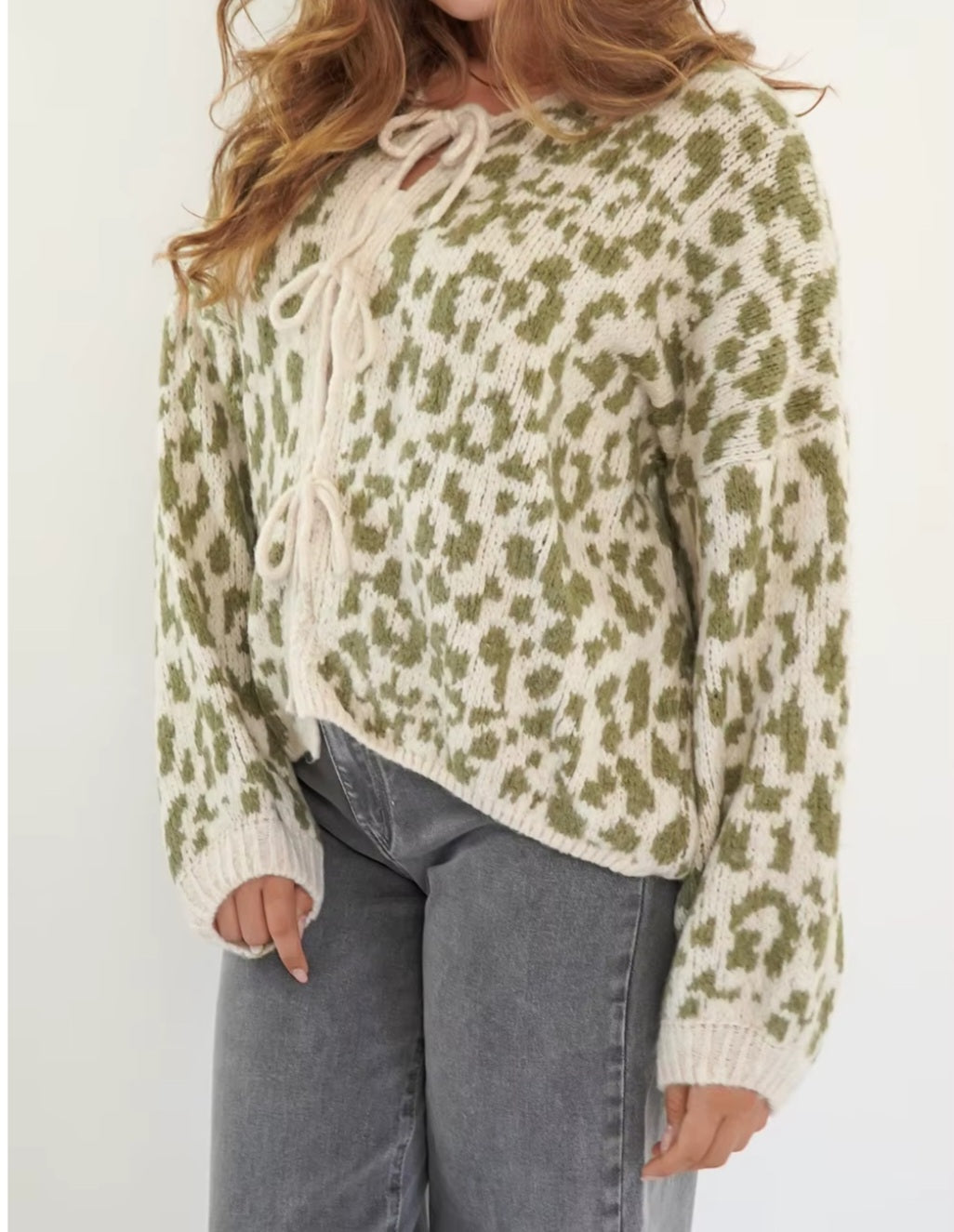 Noa Leopard Strick-Cardigan