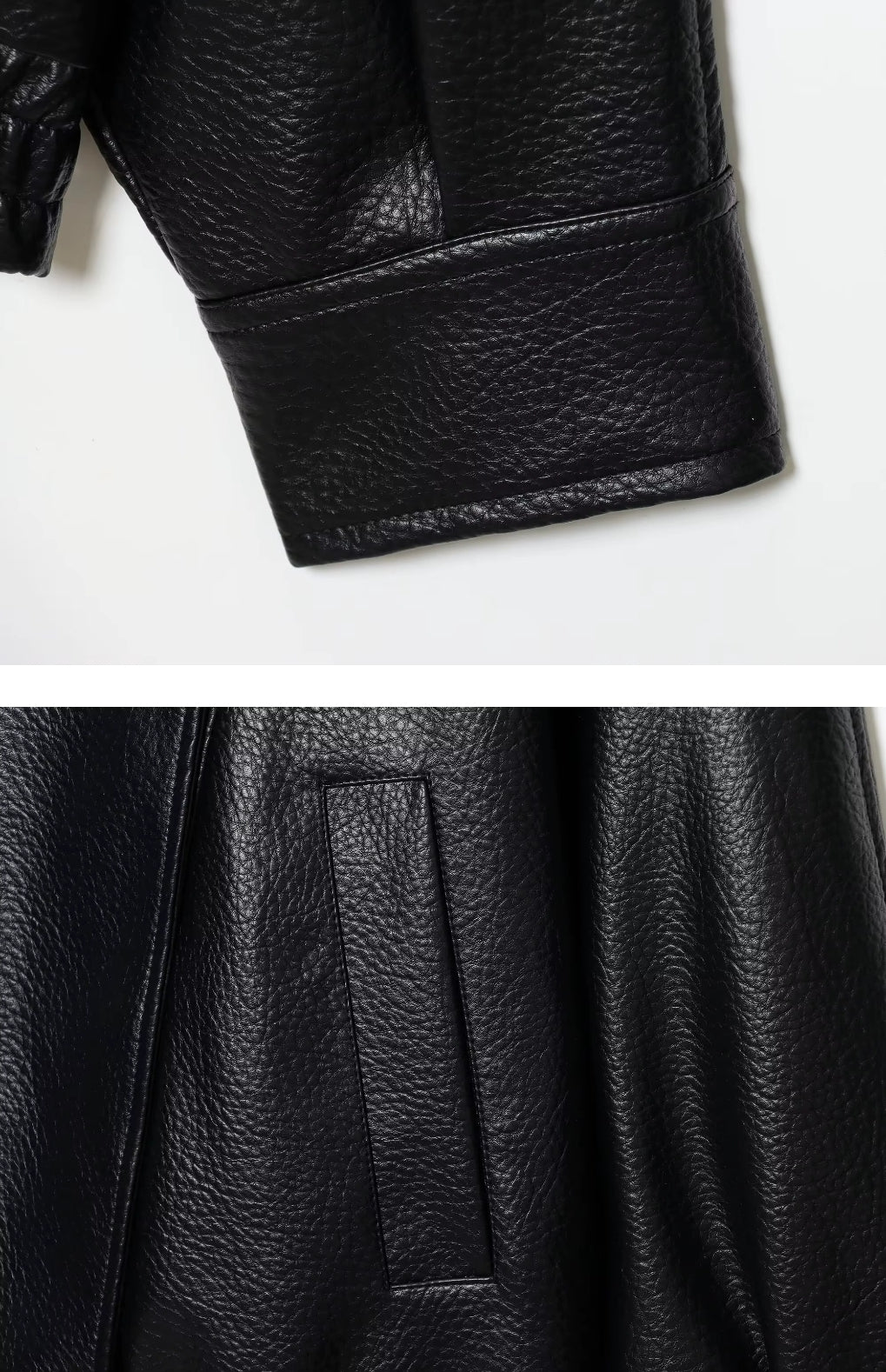 Zoë Elegante Oversize Kunstlederjacke