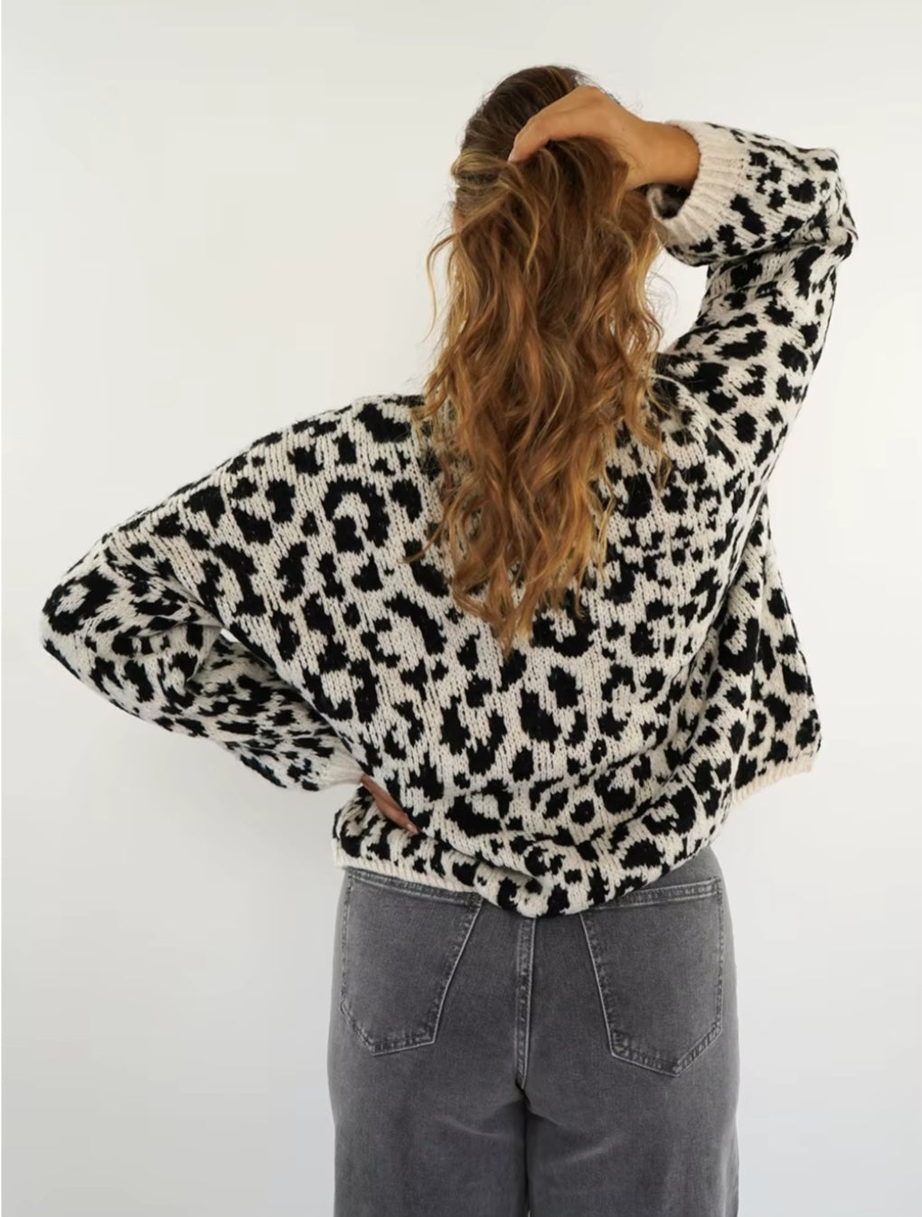 Noa Leopard Strick-Cardigan