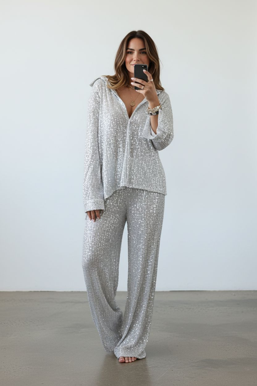 Zweiteiliges Glitzer-Set – Eleganz für jede Feier