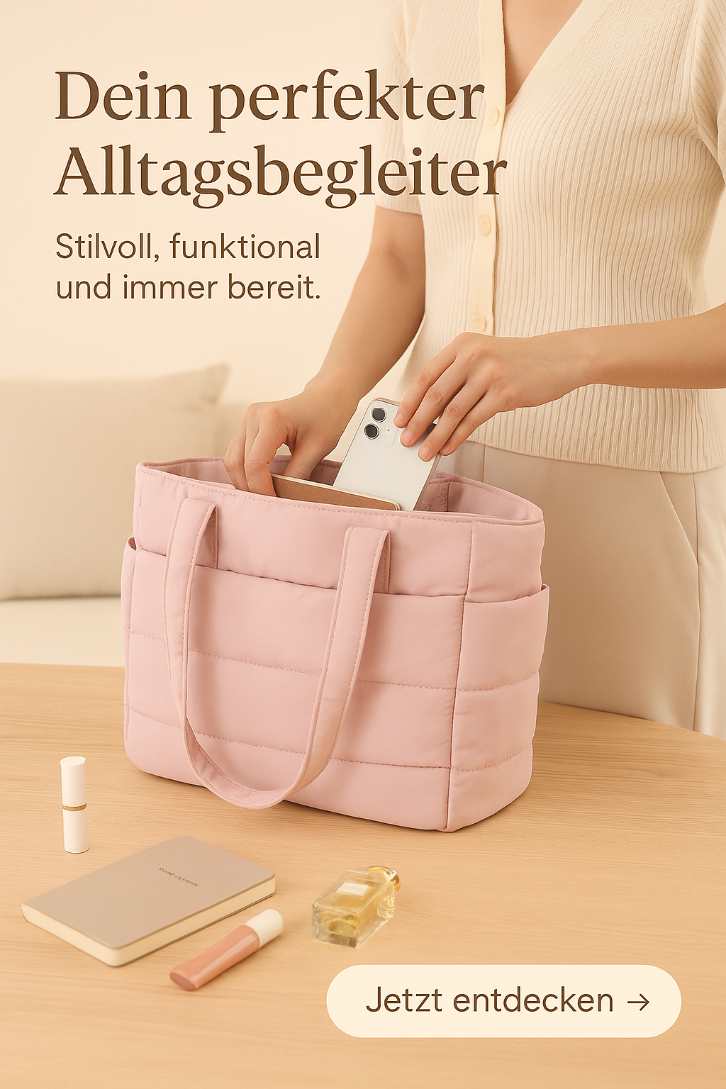 Elena Handtasche Leichte Flauschige Tote Bag