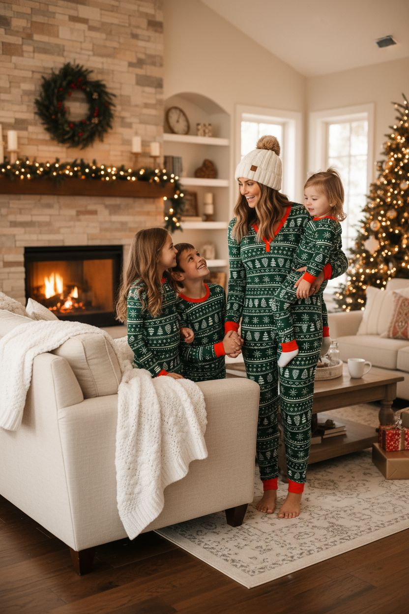 Familien Weihnachts-Pyjamas