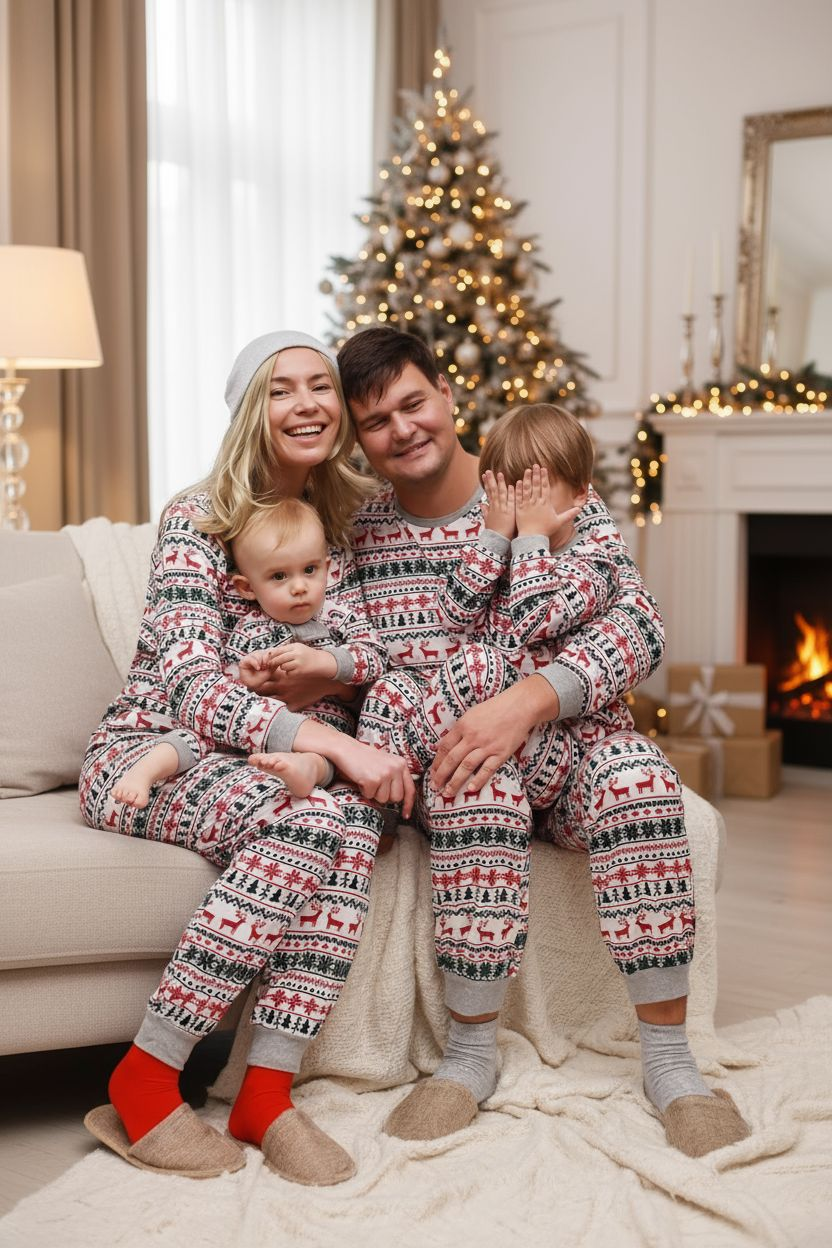 Familien Weihnachts-Pyjamas
