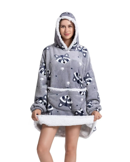 Unisex Kuschel-Hoodie Decke – Oversized & Superweich