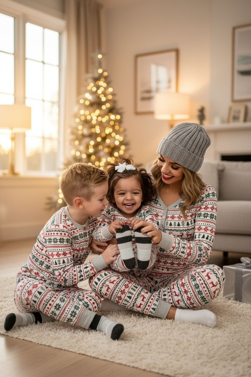 Familien Weihnachts-Pyjamas