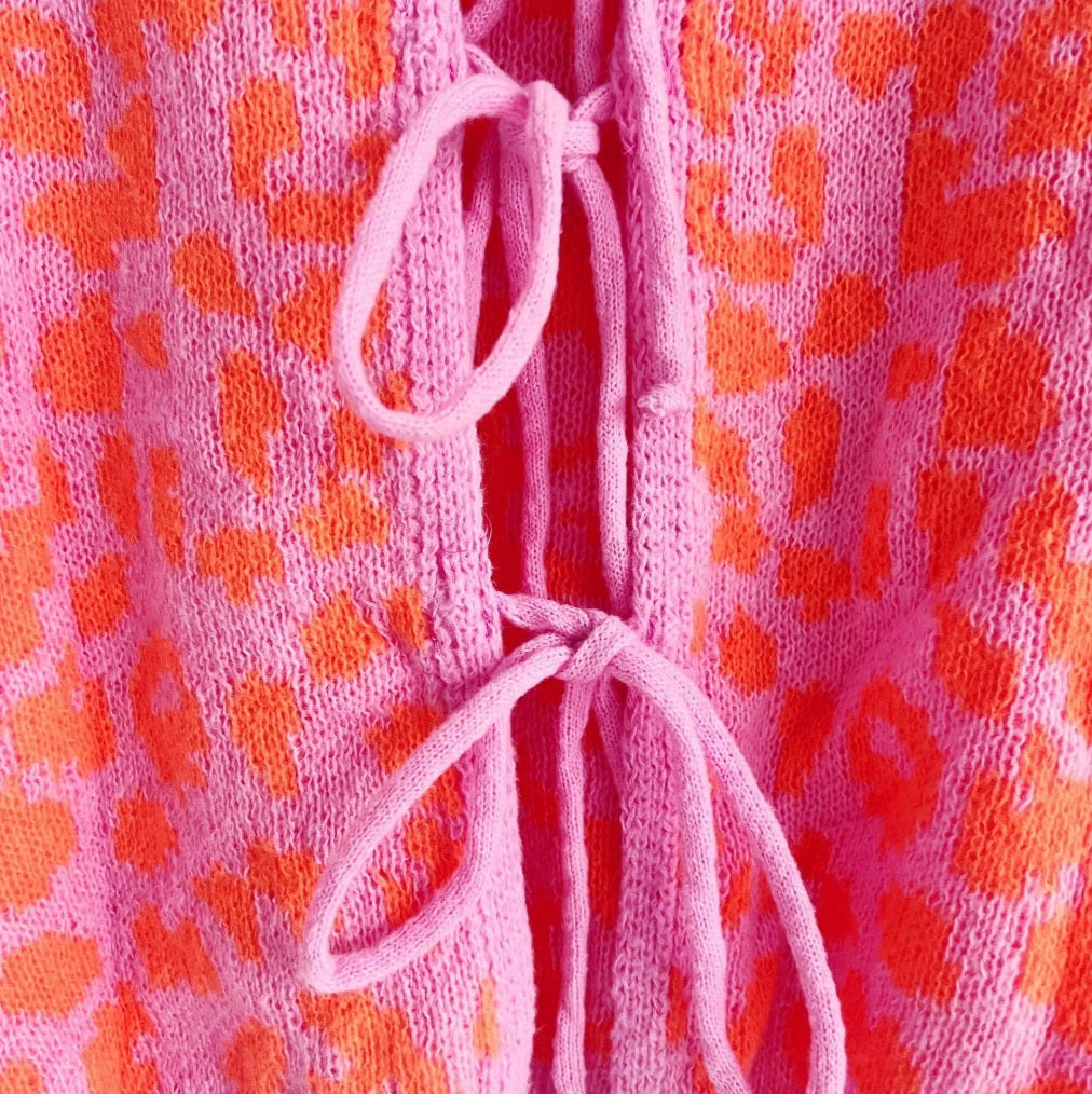 Noa Leopard Strick-Cardigan