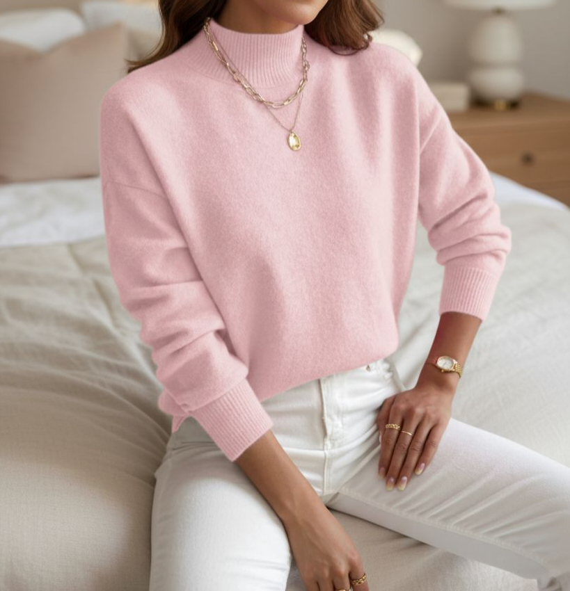Olivia Pullover mit Hohem Kragen