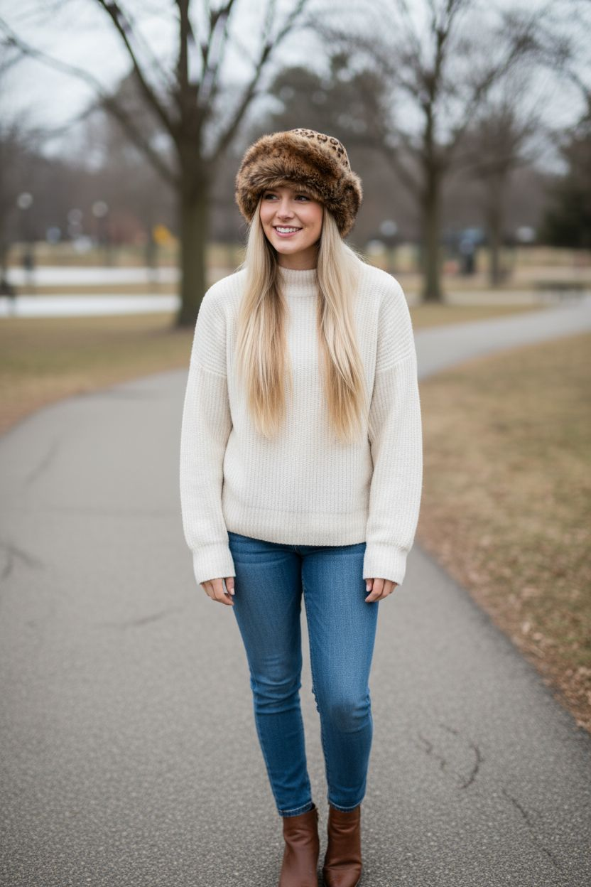 Yara Kuschelige Pelzmütze - 1+1 GRATIS