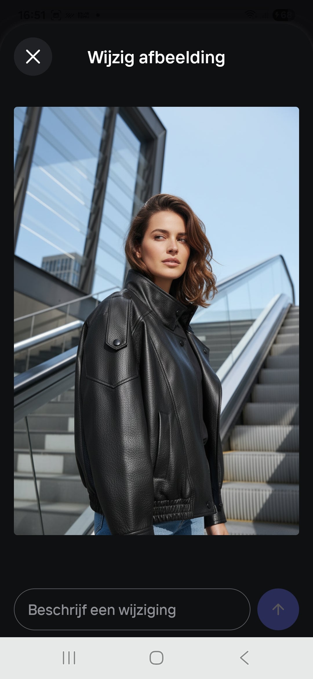 Zoë Elegante Oversize Kunstlederjacke